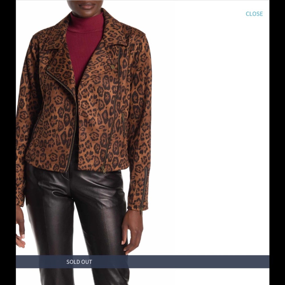 NWT Sanctuary Leopard print biker jacket
